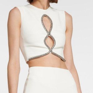 David Koma Crystal-Embellished Top